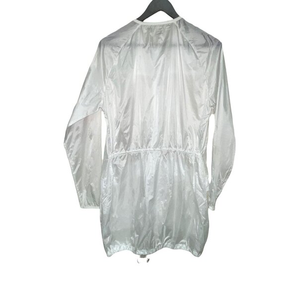 Nike Women's Transparent White Hooded Packable Training Jacket Mid Length Small - Picture 6 of 10